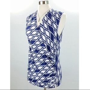 Blue and White Tank Top